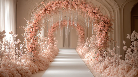 婚礼背景花艺拱门