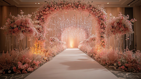 婚礼背景花艺拱门