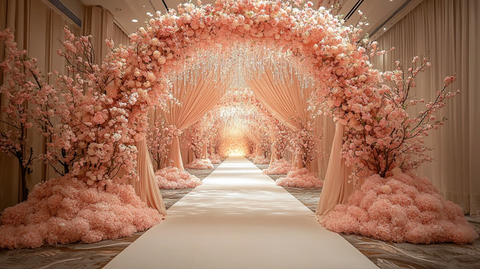 婚礼背景花艺拱门