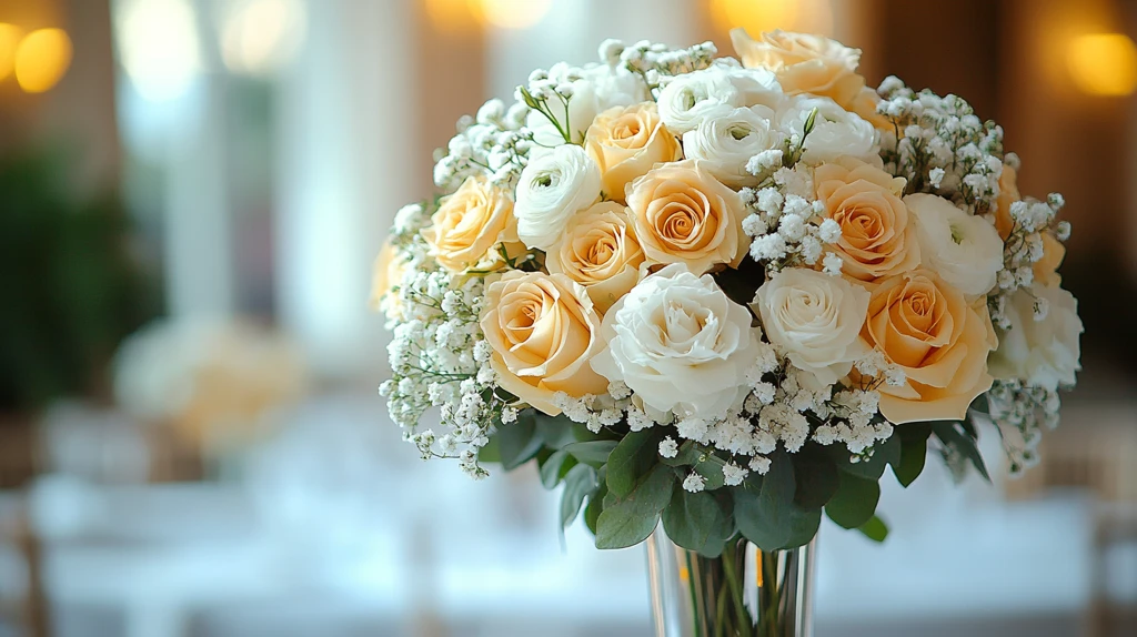 婚礼桌花中心装饰