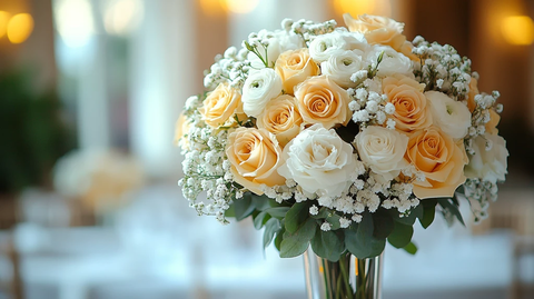 婚礼桌花中心装饰