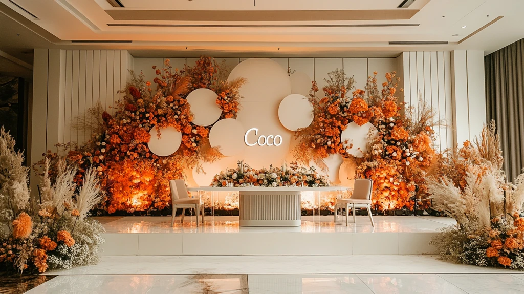 婚礼背景墙装饰