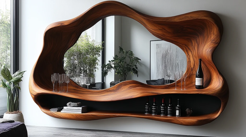 有机形状墙镜设计