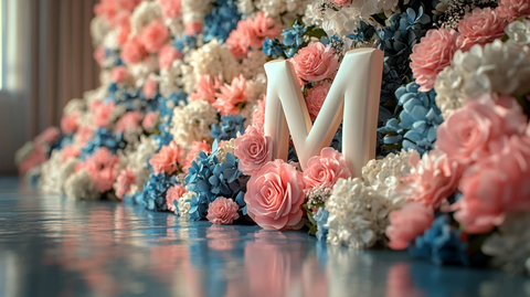 婚礼舞台背景与花艺装饰