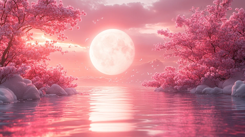 月亮背景花园婚礼装饰