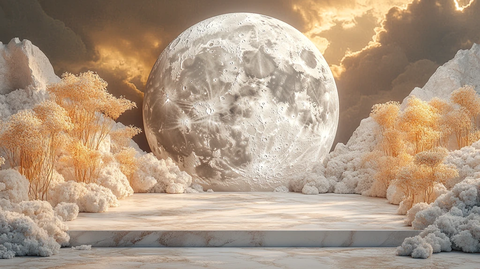 月亮背景花园婚礼装饰