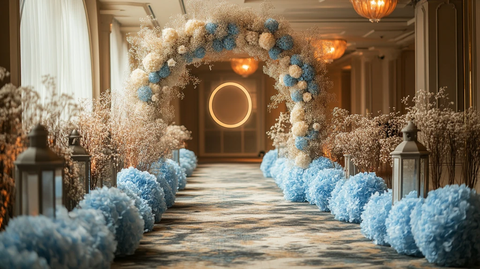 月亮主题婚礼花拱门