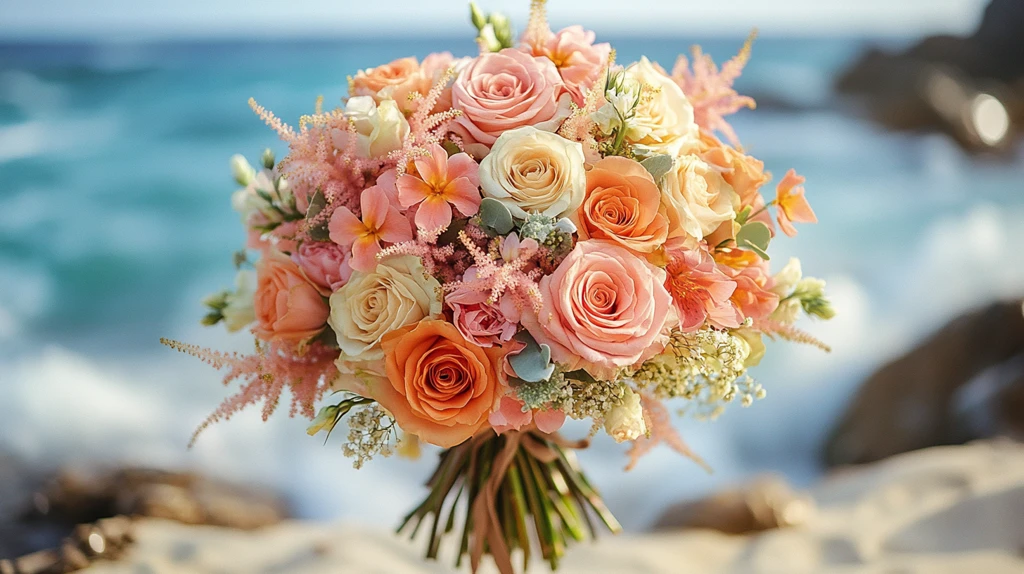 海滩婚礼花束