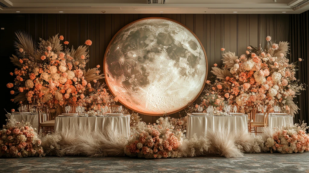 月球主题婚礼舞台装饰