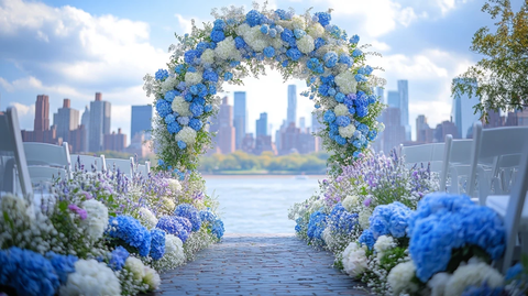 河畔婚礼仪式装饰