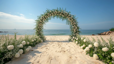白色婚礼拱门装饰