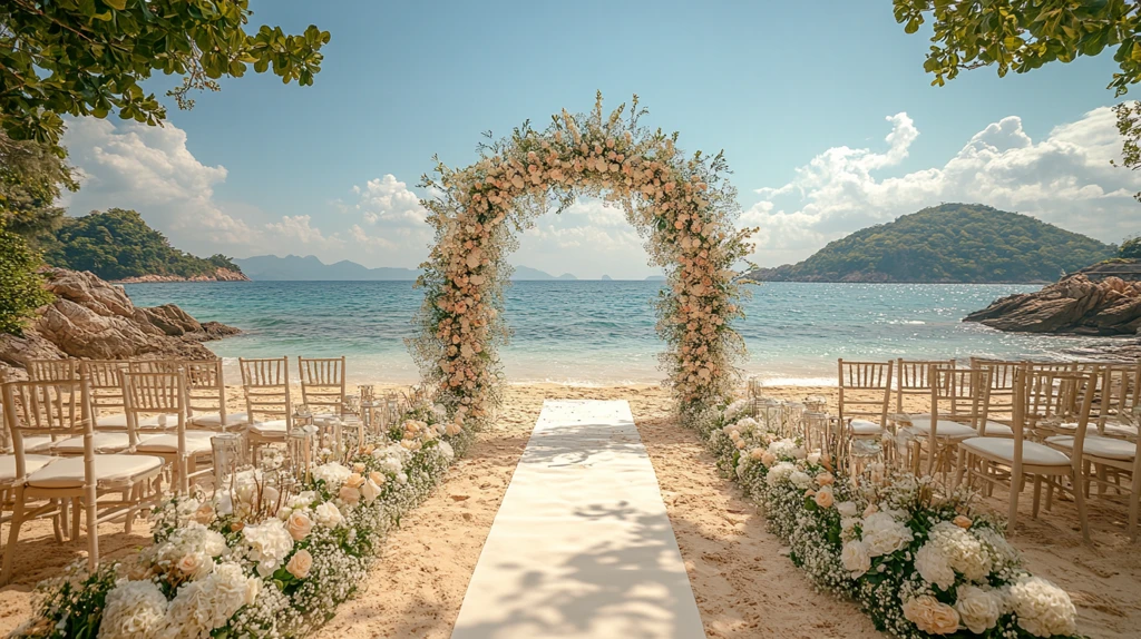 白色婚礼拱门装饰