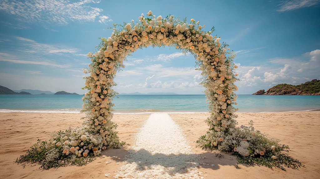 白色婚礼拱门装饰