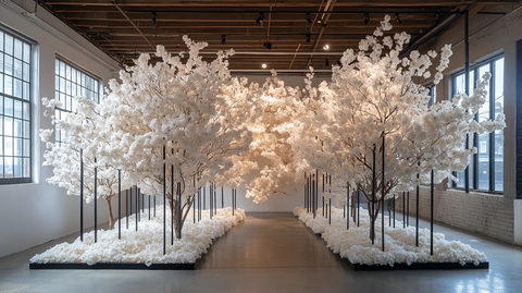 白色婚礼花艺装置