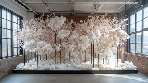 白色婚礼花艺装置