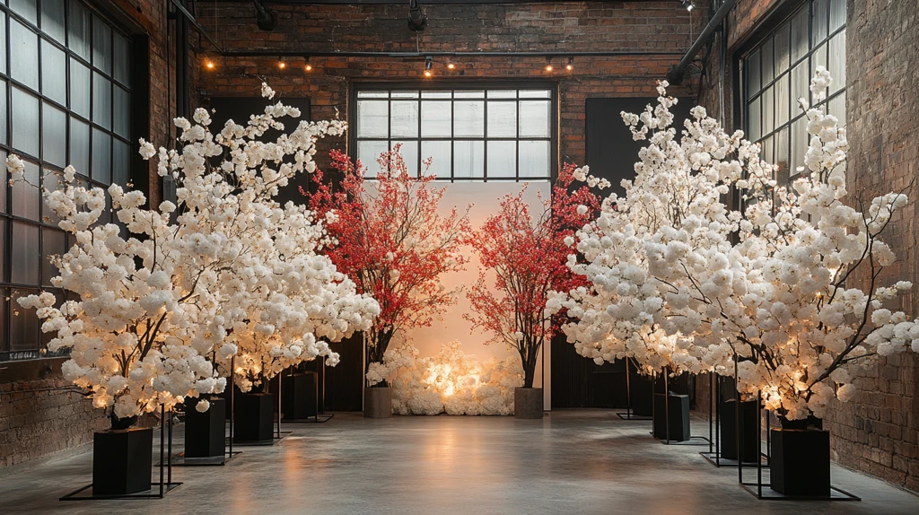 白色婚礼花艺装置