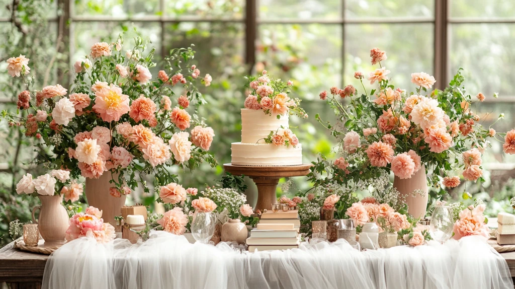 婚礼桌布置与书籍