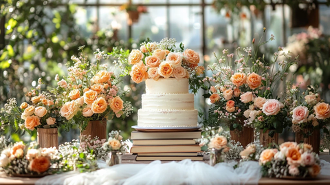 婚礼桌布置与书籍