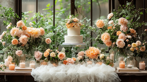 婚礼桌布置与书籍装饰