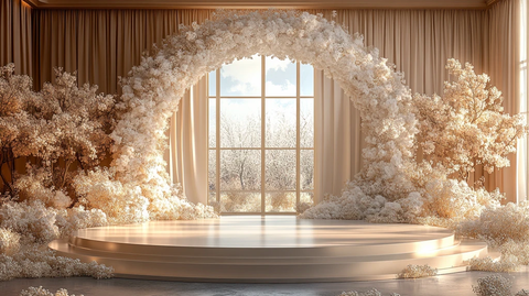 圆形舞台婚礼装饰