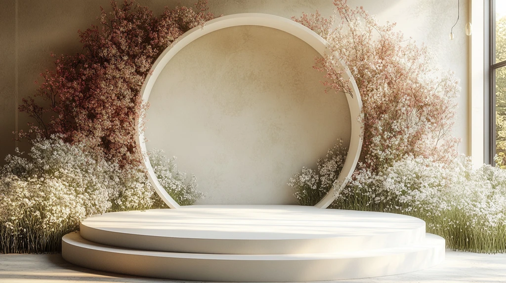 婚礼舞台背景与道具