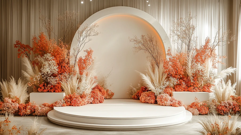 婚礼舞台背景与道具