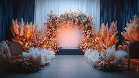 简约婚礼仪式舞台布置