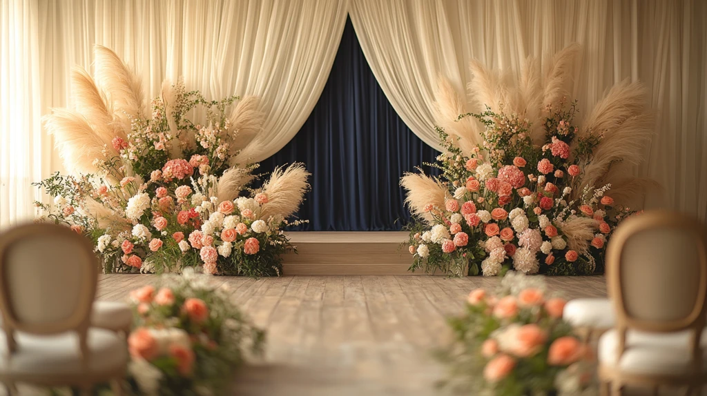 简约婚礼仪式舞台布置