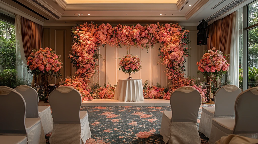 婚礼舞台背景与LED屏幕