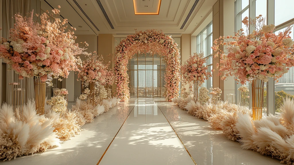 婚礼大厅装饰与自然光