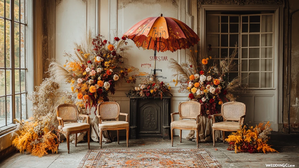 婚礼装饰与手绘太阳伞