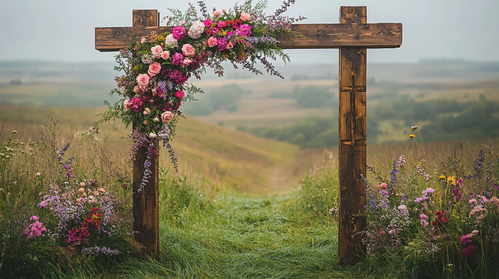 婚礼拱门花艺装饰