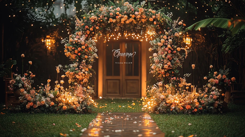 婚礼拱门花艺装饰