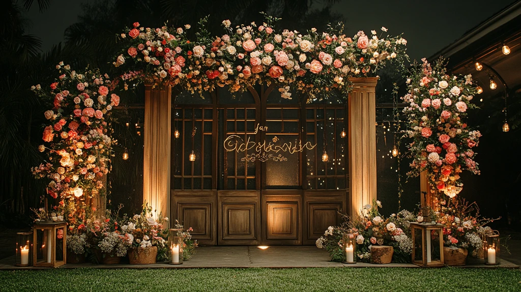 婚礼拱门花艺装饰