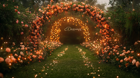 婚礼拱门花艺装饰