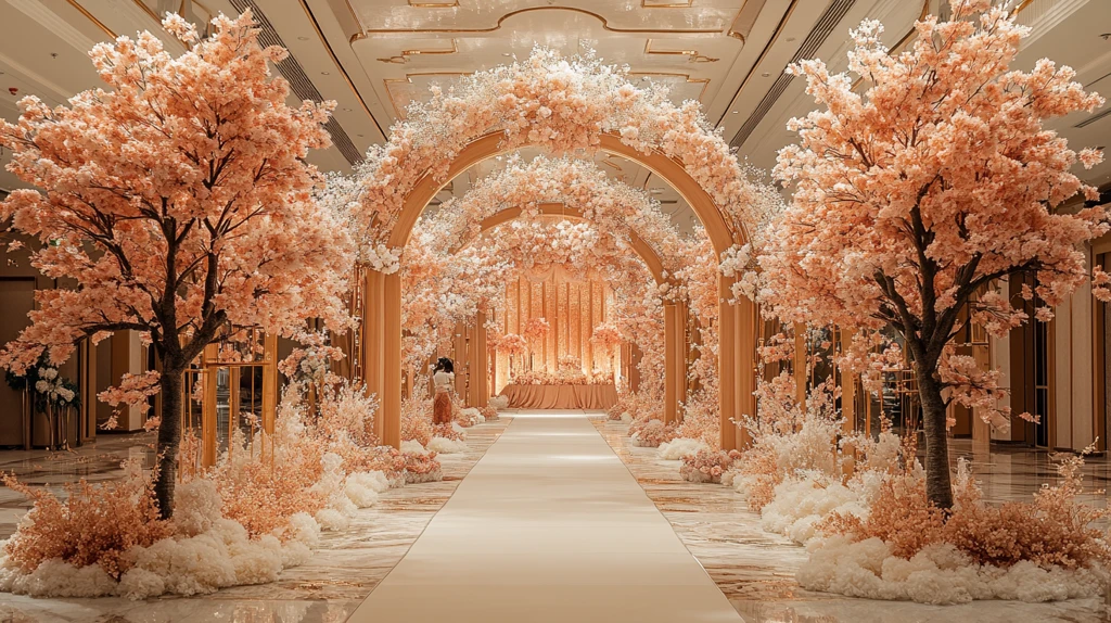 婚礼装饰安装过程