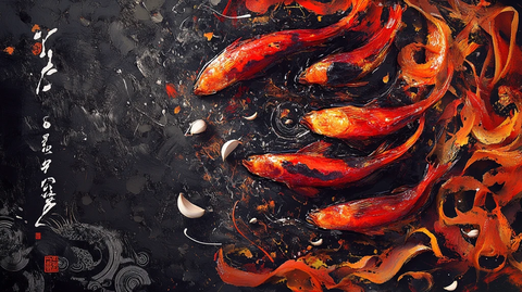 火焰鱼招贴