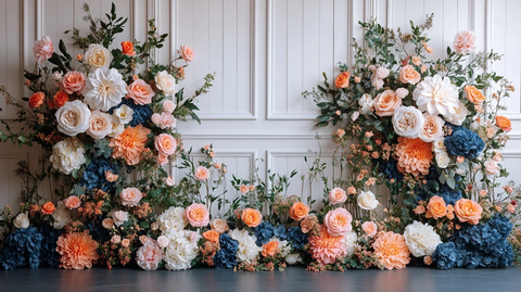 圆形花艺背景墙