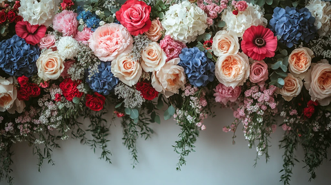 花卉与建筑结合的杂志封面