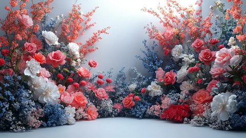 花卉与建筑结合的杂志封面