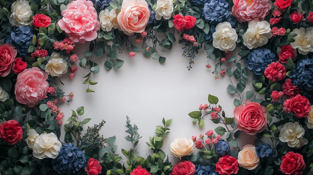 花卉与建筑结合的杂志封面