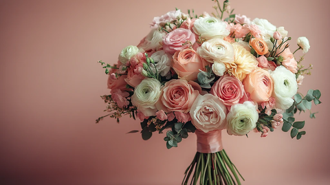 优雅花束与丝带装饰