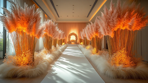 白色长毯婚礼装饰