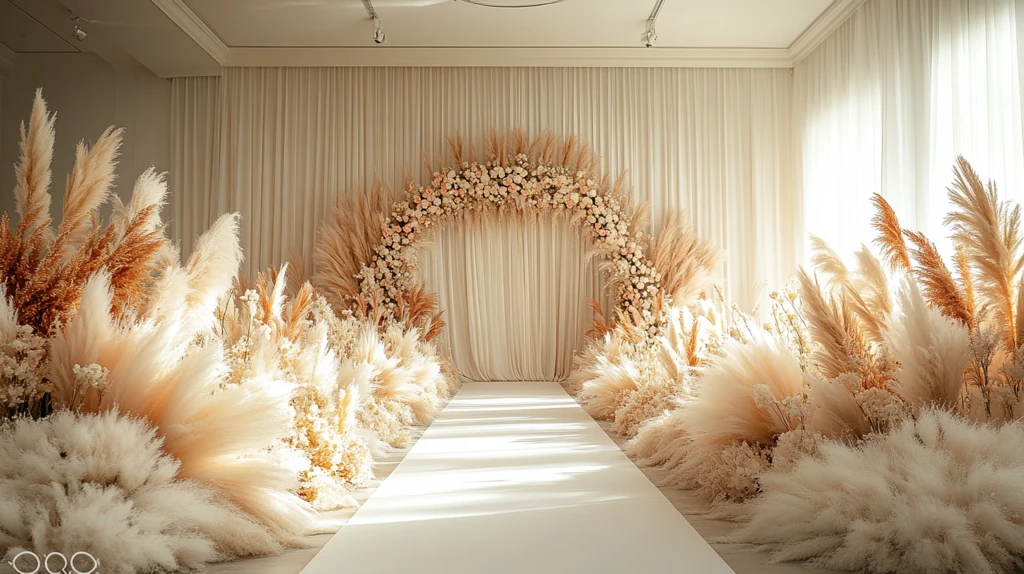 白色长毯婚礼装饰