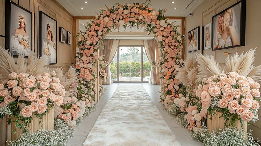 婚礼大厅入口装饰