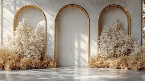 金色金属拱形框架