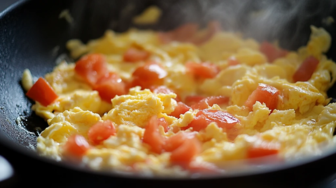 番茄鸡蛋宽面特写
