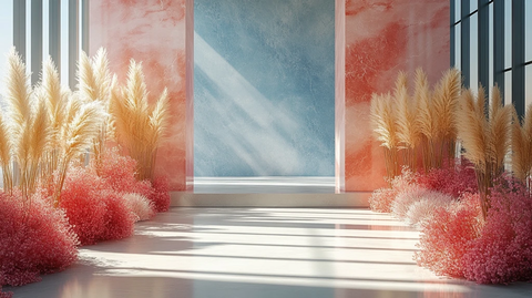 蓝色白色抽象形状婚礼摄影背景