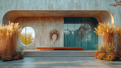 蓝色白色抽象形状婚礼摄影背景