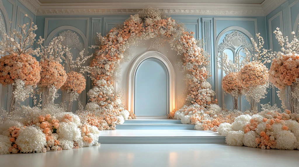 婚礼舞台背景板